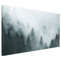 Obraz na płótnie - las, mgła, drzewa