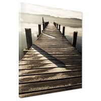 Obraz na płótnie - pomost, jezioro, woda