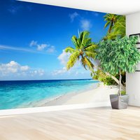 Fototapeta - palmy, plaża, morze