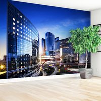 Fototapeta - miasto, budynki, noc