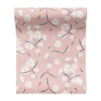 Tapeta - kwiaty, ważki, tło