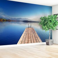 Fototapeta - jezioro, góry, pomost