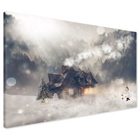 Obraz na płótnie - zima, las, śnieg