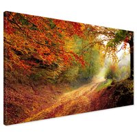 Obraz na płótnie - las, jesień, droga
