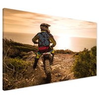 Obraz na płótnie - motocykl, morze, krajobraz