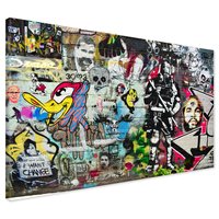 Obraz na płótnie - graffiti, ściana, sztuka