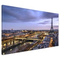 Obraz na płótnie - Paryż, Wieża Eiffla, rzeka