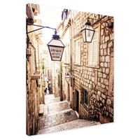 Obraz na płótnie - uliczka, schody, miasto