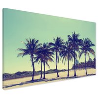 Obraz na płótnie - palmy, plaża, lato