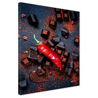 Obraz na płótnie - czekolada, papryka, przyprawy