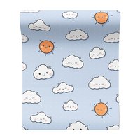 Tapeta - dziecięca, chmury, słońce,