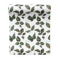 Tapeta - liście, gałązki, akwarela