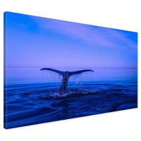 Obraz na płótnie - wieloryb, ogon, woda