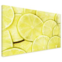 Obraz na płótnie - limonka, plasterki, owoce