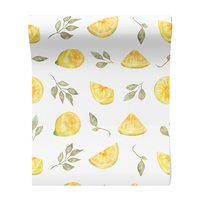 Tapeta - cytryny, liście, plasterki