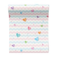 Tapeta - dziecięca, serca, zygzaki,