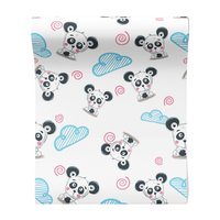 Tapeta - dziecięca, panda, chmura, spirala