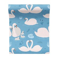 Tapeta - łabędzie, woda, rośliny