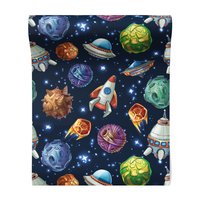 Tapeta - dziecięca, kosmos, planeta, statek