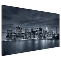 Obraz na płótnie - miasto, noc, woda