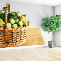 Fototapeta - jabłka, koszyk, owoce