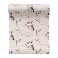 Tapeta - wiewiórka, kwiaty, liście