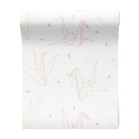 Tapeta - origami, żurawie, trójkąty