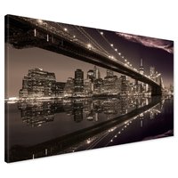 Obraz na płótnie - Brooklyn Bridge, Nowy Jork, miasto