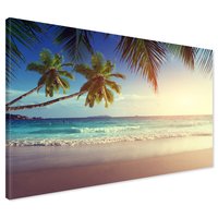 Obraz na płótnie - plaża, morze, palmy
